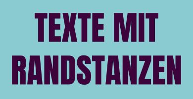 Texte mit Randstanzen